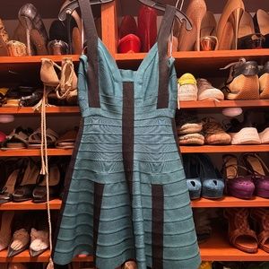 Herve leger green dress